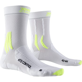 X-Socks MTB Control Socks - arctic white/phyton yellow