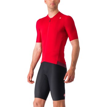 Castelli Espresso Jersey Men - Rich Red Deep Bordeaux 645 