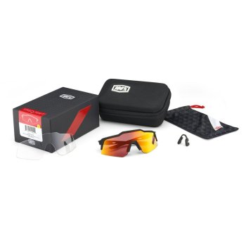 Speedcraft Ramp 100% Speedcraft XS Bril - Soft Tact Black - Smoke | Clear | BIKE24