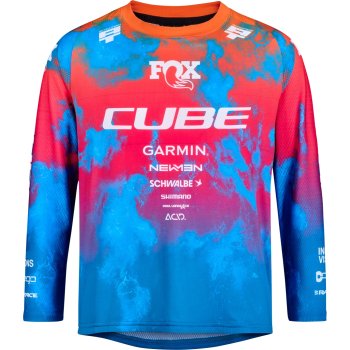CUBE MTB ROOKIE X Actionteam Fietsshirt met Lange Mouwen Kinderen