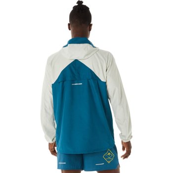 asics Fujitrail Anorak Men - ink teal/light sage | BIKE24