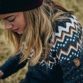Fjällräven Övik Knit Roller Neck Women - deep patina-misty