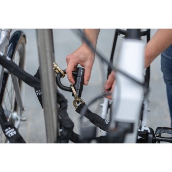 AXA Loop 110 Antivol Vélo Chaîne + Cadenas - Extra Robuste 9,5mm Pour VAE Et Scooter