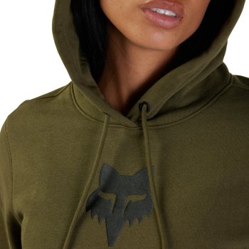 FOX Head Fleece Hoodie Women olive green BIKE24