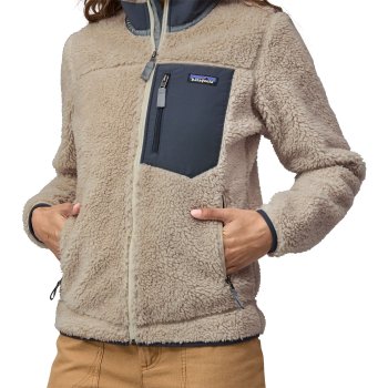 Patagonia Classic Retro-X Jacket Women - Natural w/Smolder Blue