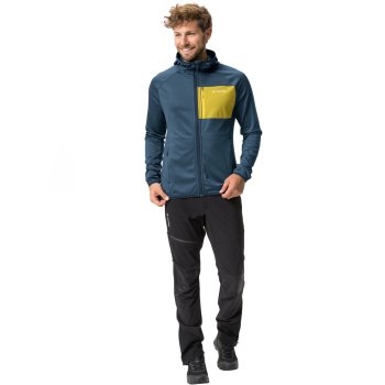 Vaude Men's Tekoa Fleece Jacket II - dark sea/yellow | BIKE24