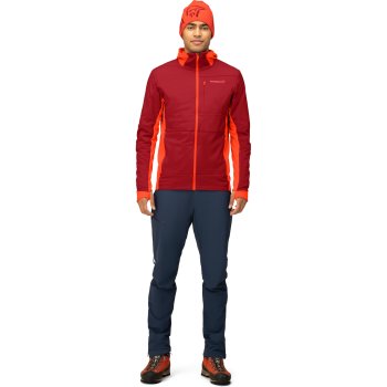 Norrona falketind Alpha90 insulated Zip Hood Jacket Men - Arednalin/Rhubarb