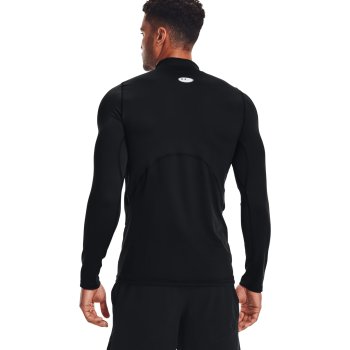 long sleeve shirt cold gear shirt Under Armour ColdGear® Fitted Mock Long Sleeve Shirt Men Black/White  BIKE24
