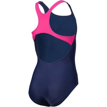 arena Feel Graphic Swim Pro Back Swimsuit Girls - Navy/Freak Rose | BIKE24