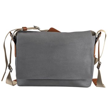 BROOKS BARBICAN Canvas Shoulder Bag Grey Beige