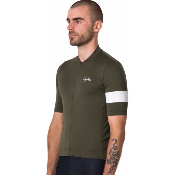 Rapha　メンズ CORE JERSEY　ダークグリーン/ホワイト(S) Rapha Men's Core Jersey – Bici