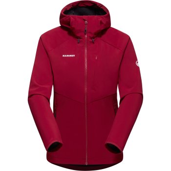 Mammut Ultimate Comfort Softshell Hooded Jacket Women - blood red