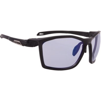Alpina Twist Five V Glasses - black matt/Varioflex Blue mirror