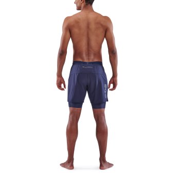 RUNNING/TRAIL SPECIAL Skins SUPERPOSE DNAMIC - 2 in 1 Shorts - Men's -  black/silver - Private Sport Shop