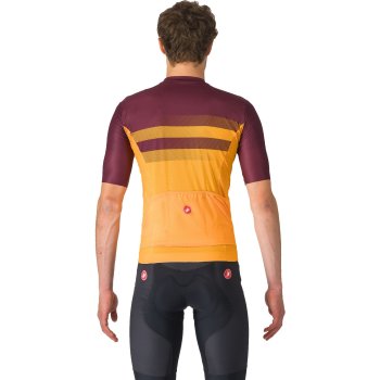 Castelli Simbolo Jersey Men - vivid orange/deep bordeaux 863