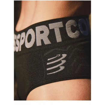 Compressport Seamless Boxer Women - black/grey