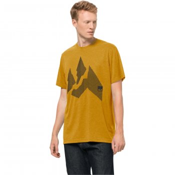 yellow Men Nature - golden Mountain Wolfskin | Jack T-Shirt BIKE24