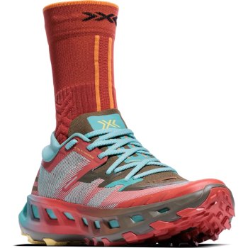 X-Bionic Terraskin X02 Trail Running Shoes - burnt red/aqua/dark kaki ...