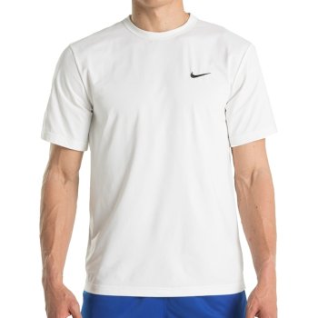 ★Nike★ Dry Fit UV High Bus Short Sleeve Fitness Top M Whit Nike Dri-FIT UV Hyverse Short-Sleeve Fitness Top Men - white
