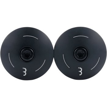 BBB Cycling Embouts De Guidon ScrewOn Alu - Bouchons Aluminium Durables Pour Vélo - Noir