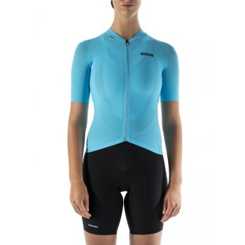 Etxeondo Kaxu Maglia Ciclismo Donna Manica Corta Bianco/Blu - Made In Spain. Performance E Stile Per Le Cicliste Esigenti