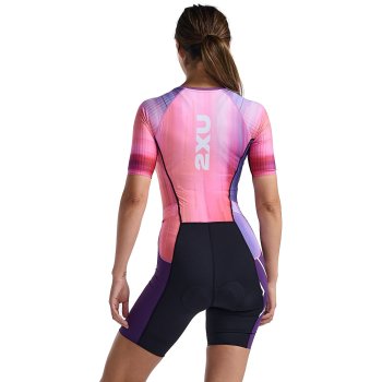 Damen Triathlon Einteiler Kurzarm - Atmungsaktiver Radanzug Für Wettkämpfe