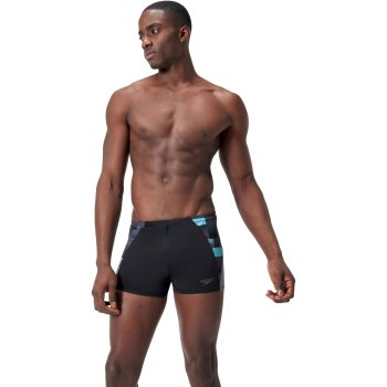 Speedo END+ MAX Splice Aquashort Men - black/usacharcoal Speedo END+ MAX Splice Aquashort Men - black/usacharcoal
