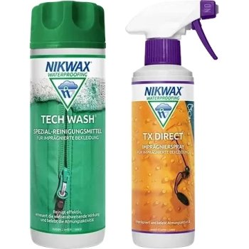 Nikwax Tech Wash Waschmittel + TX.Direct Spray-On Imprägnierspray Set 2 x 300 ml