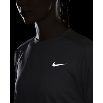 Nike Dri-FIT Crew-Neck Longsleeve Running Top Women - lite iron ore ...