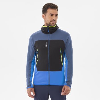 Millet Fusion Grid Fleece Jacket Men - Sky Diver/Dark Denim