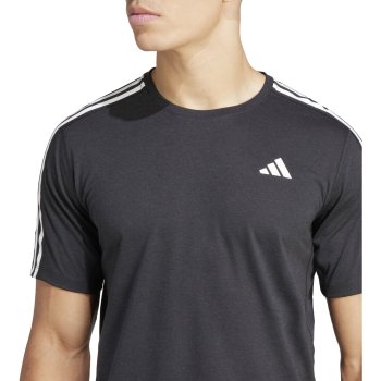 adidas Own The Run 3-Stripes Tee Men - black IQ3834 | BIKE24