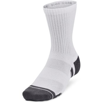 Under Armour UA Performance Cotton 3-Pack Mid-Crew Socks - White/White ...