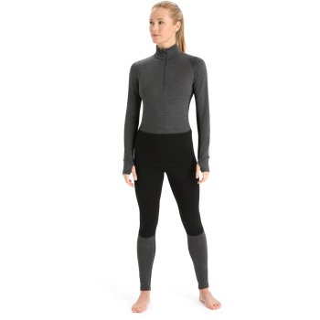 Men's BodyFitZone Merino 260 Long Sleeve Half Zip - Jet Heather/Black |  Fair Trade Sustainable