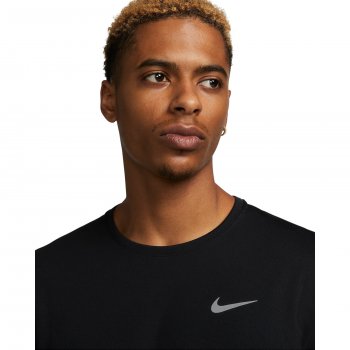 Nike Miler Men's Dri-FIT UV Long-Sleeve Running Top - black/reflective ...