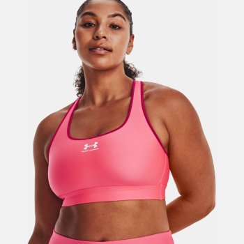 Under Armour, Women's UA Infinity Mid Twist Back Sports Bra, Color : Pink, Size : LG