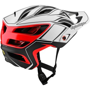 Troy Lee Designs A3 Mips Helm - Pin White Red 