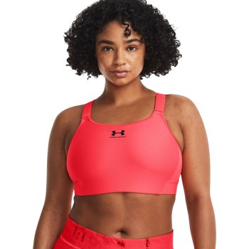 Under Armour Womens Hot Pink Sports Bra Size Small Logo HeatGear  Compression