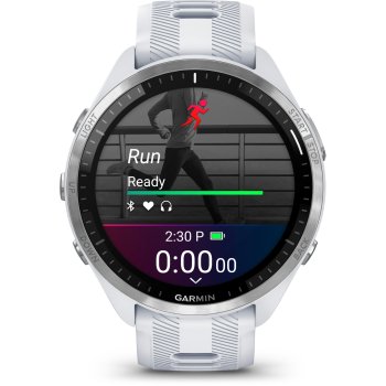 Garmin Forerunner 965 GPS Running Watch - stone white/titanium