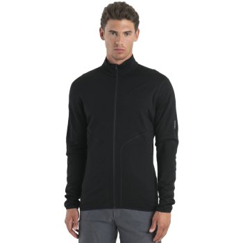 ICEBREAKER REAL FLEECE FLIGHT JACKET 紺 L Icebreaker RealFleece High-Pile Long-Sleeve Zip Jacket