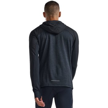 2XU Ignition Shield Hooded Mid Layer - black/black reflective