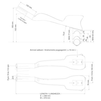 DEDA-ELEMENTI Extension Jet One Carb.31.7x34 - Allongement De Guidon Pour Vélo - Carbone 31.7x34mm