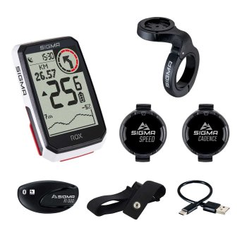 Sigma Sport ROX 4.0 Sensor Set - GPS Fahrradcomputer + R1 DUO HR