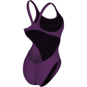 arena Performance Solid Team Swim Tech Swimsuit Women - Plum/White | BIKE24