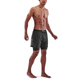 SKINS 3-Series Superpose Fitness Shorts 2 in 1 Men - Black | BIKE24