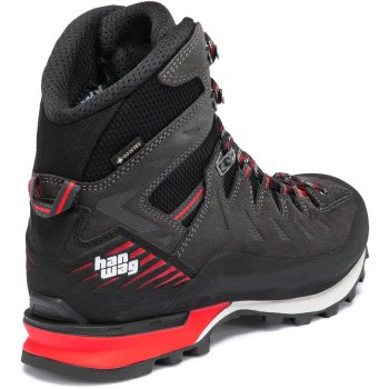 Hanwag Makra Pro GTX Mountaineering Boots Men - Asphalt/Red | BIKE24