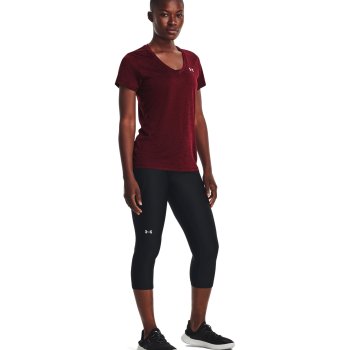 Under Armour UA Tech™ Twist V-Neck T-Shirt Women - Dark Maroon