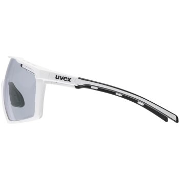 Uvex mtn perform V Glasses - white matt/variomatic litemirror blue 