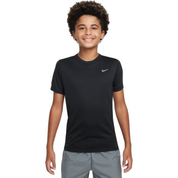 Nike Dri-FIT Miler Short Sleeve Shirt Kids - black/reflective silver ...