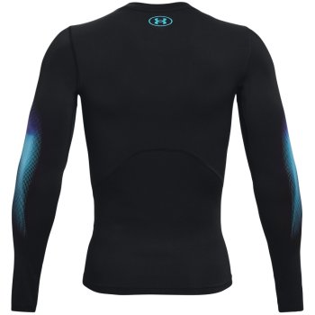 Under Armour Maglia a Maniche Lunghe Uomo - HeatGear® - Nero/Blue Surf -  BIKE24