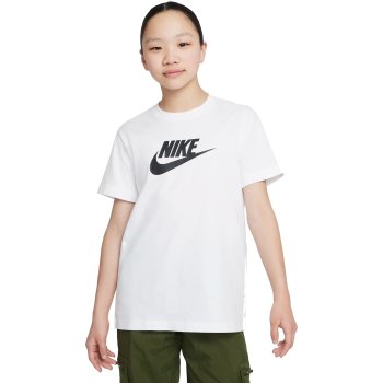 Nike Sportswear Futura T-Shirt Big Kids - white/black FD0928-100 